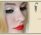 Classic cateye and red lips makeup | 600 Views | Fame 6.9